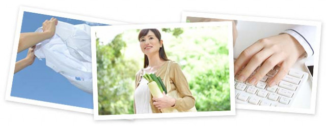 健康な生活のイメージ集合写真