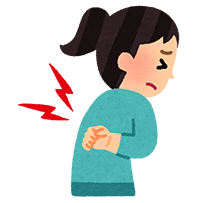 ヘルニアの女性イラスト